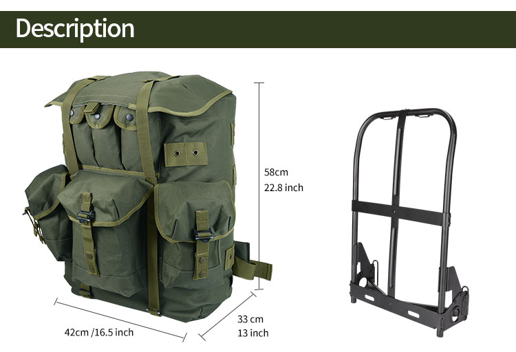 BK-5066 YAKEDA Olive Monotone Operator Green Tactical Alice Rucksack Combat Field Backpack