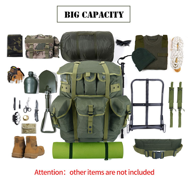BK-5066 YAKEDA Olive Monotone Operator Green Tactical Alice Rucksack Combat Field Backpack